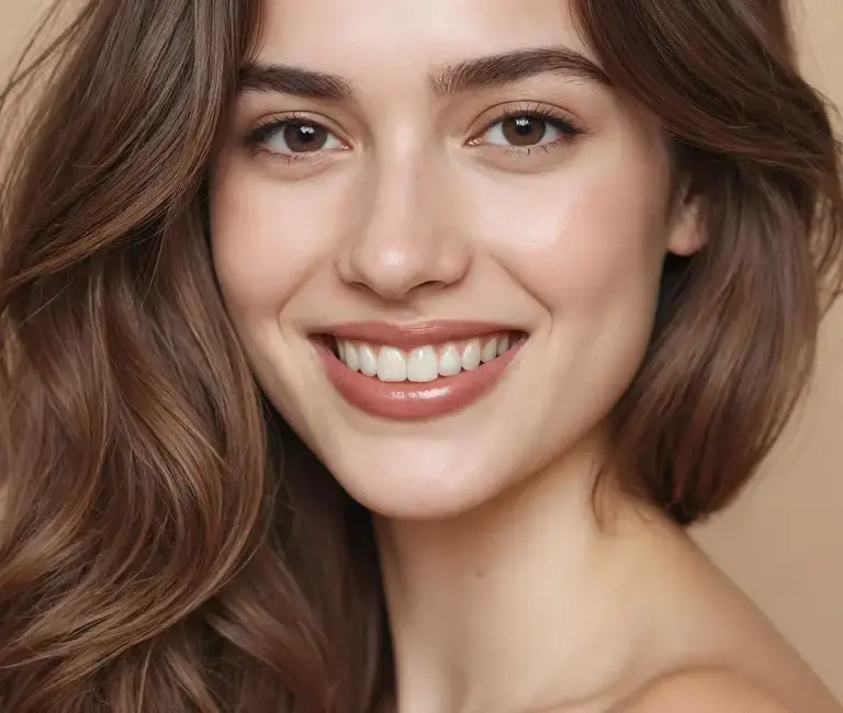 Улыбка пациента до и после лечения элайнерами FlexiLigner