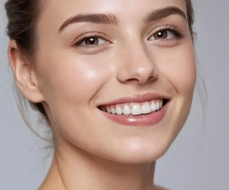 Улыбка пациента до и после лечения элайнерами FlexiLigner