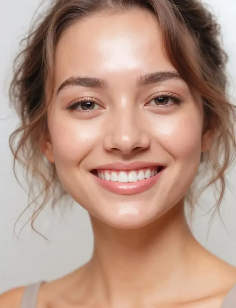 Улыбка пациента до и после лечения элайнерами FlexiLigner